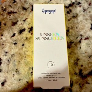 Brand new Supergoop!
Unseen Sunscreen SPF 40